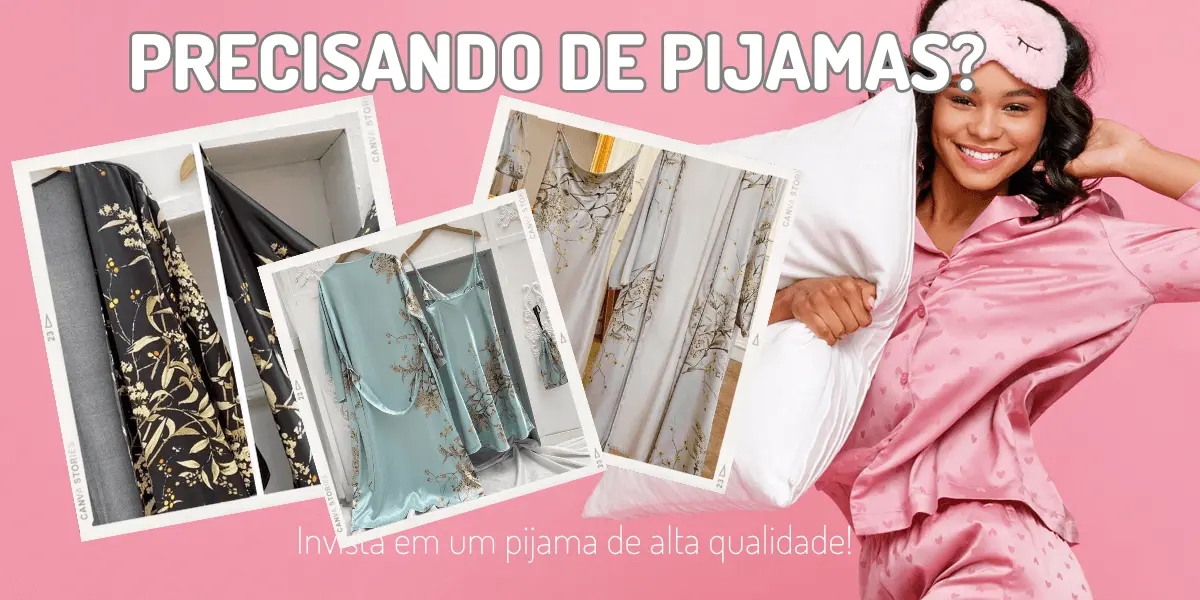 Pijama Recatada Cetim Conjunto Completo - Victoria's